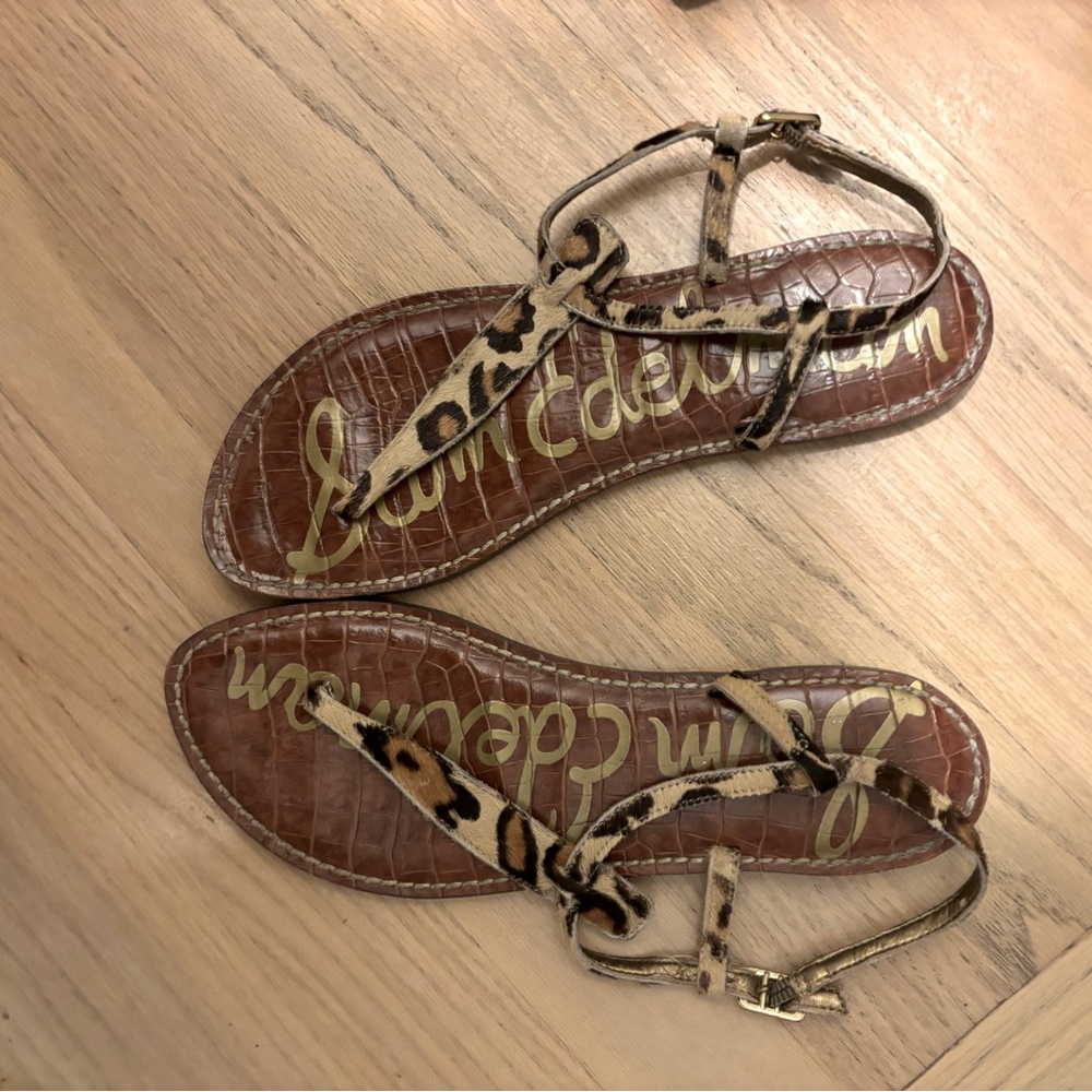 Sam Edelman Leopard Thong Gigi Sandals